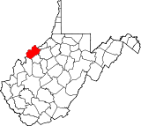 Ubicación del condado en Virginia OccidentalUbicación de Virginia Occidental en EE.UU.