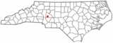 Ubicación en el condado de Rowan y en el estado de Carolina del Norte Ubicación de Carolina del Norte en EE. UU.
