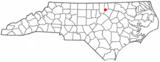 Ubicación en el condado de Vance y en el estado de Carolina del Norte Ubicación de Carolina del Norte en EE. UU.