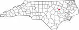 Ubicación en el condado de Edgecombe y en el estado de Carolina del Norte Ubicación de Carolina del Norte en EE. UU.