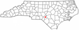 Ubicación en el condado de Hoke y en el estado de Carolina del Norte Ubicación de Carolina del Norte en EE. UU.