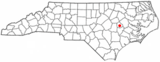 Ubicación en el condado de Greene y en el estado de Carolina del Norte Ubicación de Carolina del Norte en EE. UU.