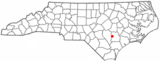 Ubicación en el condado de Duplin y en el estado de Carolina del Norte Ubicación de Carolina del Norte en EE. UU.