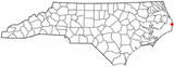 Ubicación en el estado de Carolina del Norte Ubicación de Carolina del Norte en EE. UU.