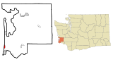 Ubicación en el condado de Pacific en el estado de Washington Ubicación de Washington en EE. UU.