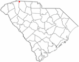 Ubicación en el condado de Spartanburg y en el estado de Carolina del Sur Ubicación de Carolina del Sur en EE. UU.
