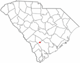 Ubicación en el condado de Colleton y en el estado de Carolina del Sur Ubicación de Carolina del Sur en EE. UU.