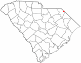Ubicación en el condado de Marlboro y en el estado de Carolina del Sur Ubicación de Carolina del Sur en EE. UU.