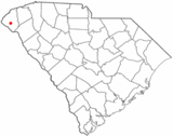 Ubicación en el condado de Oconee y en el estado de Carolina del Sur Ubicación de Carolina del Sur en EE. UU.