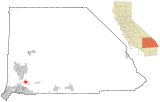 Ubicación en el condado de San Bernardino y en el estado de California Ubicación de California en EE. UU.