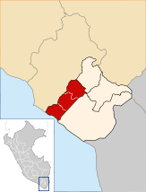 Localización de la provincia de Jorge Basadre en la región Tacna.