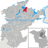 Mapa de Alemania, posición de Althüttendorf destacada