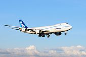Boeing 747-8, superjumbo propuesto por el fabricante Boeing para competir con el A380.