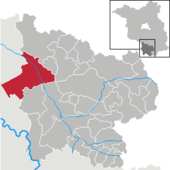 Mapa de Alemania, posición de Herzberg destacada