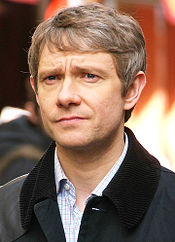 Freeman durante la filmación de la serie Sherlock (2010).