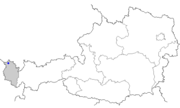 Map of Austria with Bregenz
