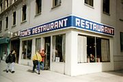 Tom's Restaurant, restaurante en Manhattan, llamado Monk's Cafe en Seinfeld.