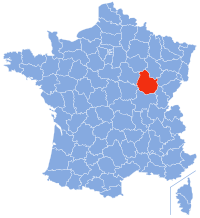 Localización de Côte-d’Or en Francia