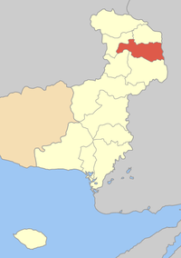 Localización de Orestiada en la prefectura del Evros