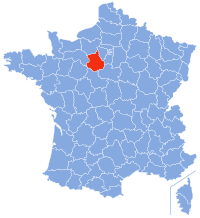 Localización de Eure-et-Loir en Francia