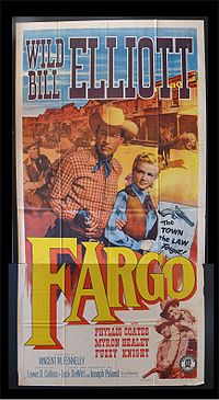 Póster del film de 1952 Fargo, interpretado por Elliott