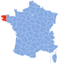 Localización de Finistère en Francia