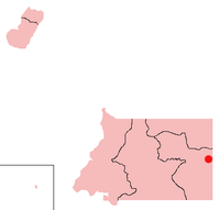 Situación de Mongomo en Guinea Ecuatorial.