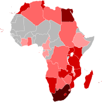 H1N1 Africa Map by confirmed cases.svg