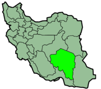 Mapa que muestra la provincia iraní de Kermán