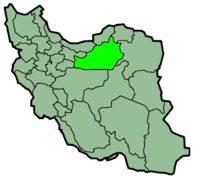 Mapa que muestra la provincia iraní de Semnán