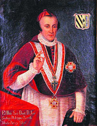 Retrato de Monseñor Rodríguez Zorrilla (Anónimo, Siglo XIX), conservado actualmente en el Museo del Carmen de Maipú.