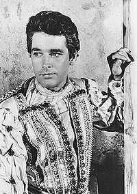 Kerwin Mathews a los 35 años, como protagonista de la película Jack, el asesino de gigantes (1962).