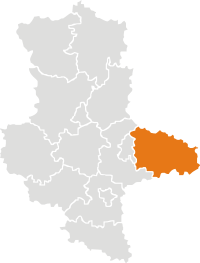 Lage des Landkreises Wittenberg in Sachsen-Anhalt