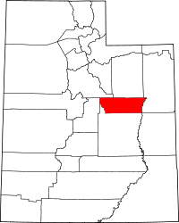 Map of Utah highlighting Carbon County.svg