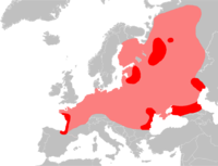 'Distribución del visón europeo.