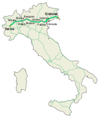 Mappa autostrada A4 Italia.svg