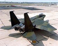 Vista posterior del prototipo del F-15E.