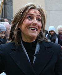 Meredith Vieira fuera de los estudios de NBC, en el 18 de noviembre de 2009.