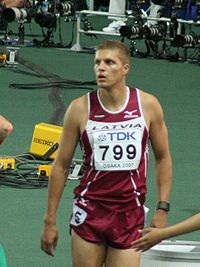 Staņislavs Olijars durante la celebración de los Campeonatos del Mundo de Osaka en 2007.