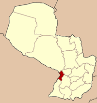 Localización del departamento de Departamento Central en el mapa de Paraguay.