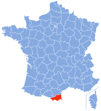 Localización de Pirineos Orientales en Francia