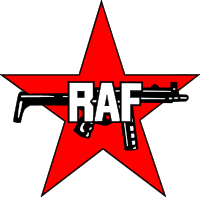 Logo de la organización, con una estrella roja y un subfusil MP5