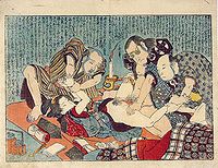 Escena de una violación, por Utagawa Kuniyoshi.