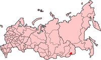 Mapa de Buriatos de Aguínskoye en Rusia