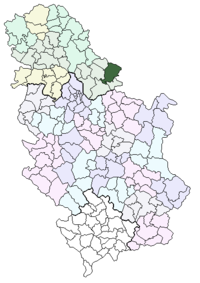Localización del municipio en Serbia