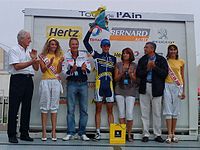Wout Poels, vencedor en la cuarta etapa del Tour de l'Ain de 2010.