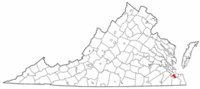 Localización en el estado de Virginia