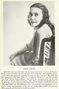 ZaSu Pitts hacia 1920