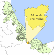 Localización de Tres Valles