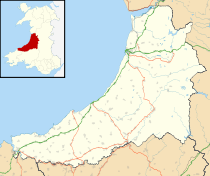 Localización de Aberystwyth en Ceredigion